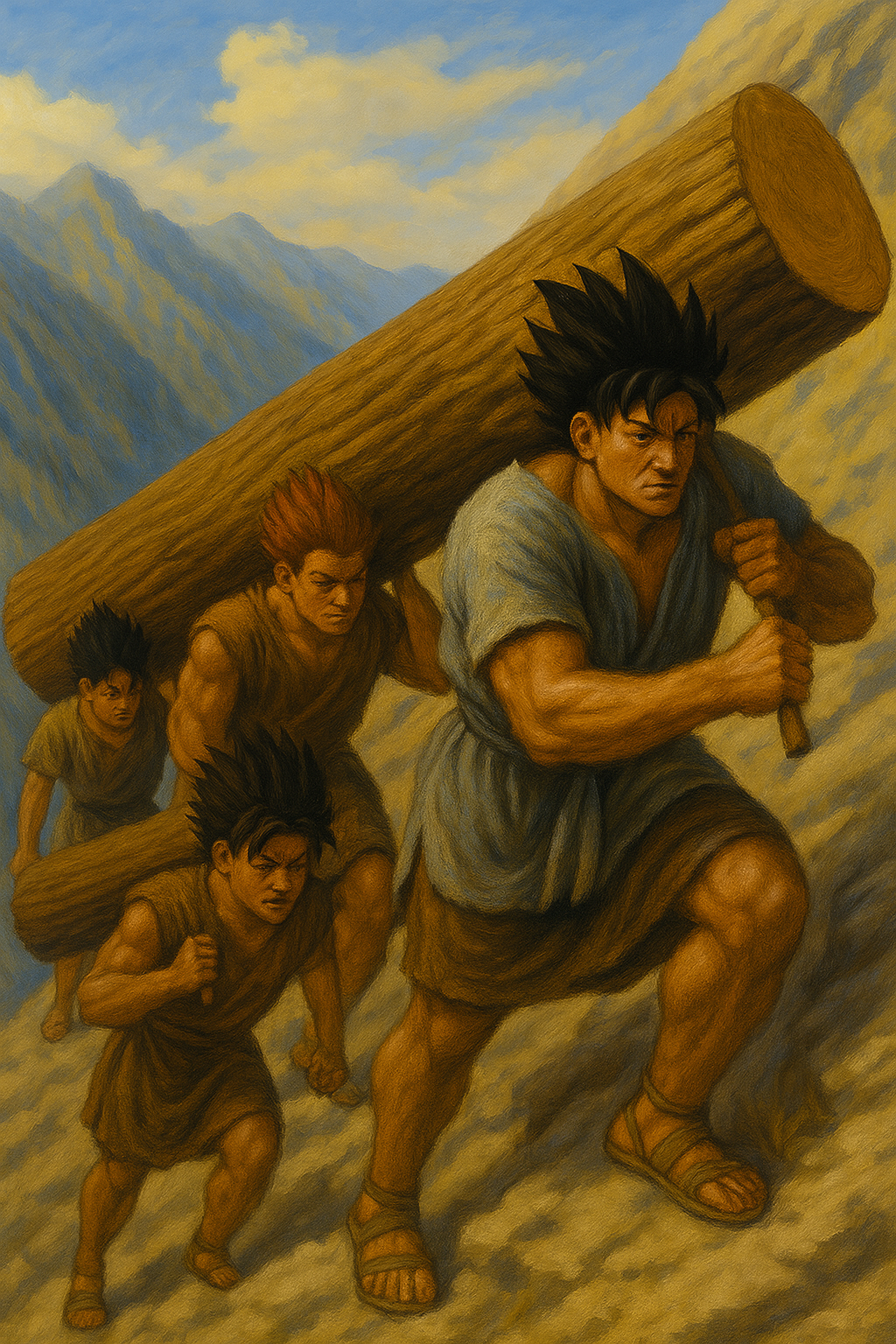 Pré-incas em treinamento Saiyajin